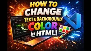 How to change text color and body background in HTML using VSCODE Editor