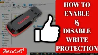 How to Enable & Disable Write Protection For USB in windows 10 || in Telugu