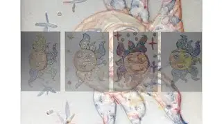 Мастер-класс Луна-Солнце из пластилина | Ученица покрывает акриловой эмалью картину