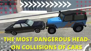 The most dangerous head-on collisions of cars - BeamNG drive