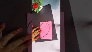 how to cut a perfect # heart 💜 shape # paper heart # crafts!!