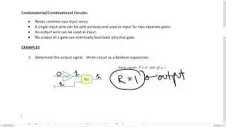 Digital Logic Circuits, Input/Output and Truth Tables