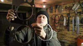 Борьба с ГАЗАМИ Ямз-238! Ставлю прокладку Гбц + колечки 0,15 на 2 гильзы... Эксперимент!