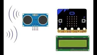 Use of HC-SR04 sensor and I2C LCD display by Micro:bit board
