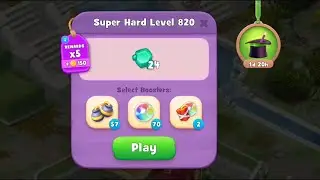 Gardenscapes Level 820 Walkthrough "No Boosters Used"