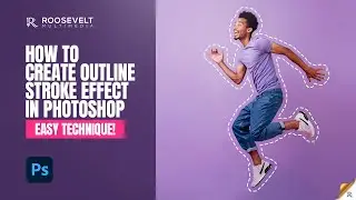 How to create outline stroke effect in photoshop