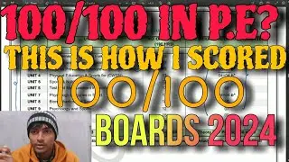 BAAP STRATEGY for 100/100 in PHYSICAL EDUCATION!  Genuine Tips 2024 Boards #boardsexam2024 #class12