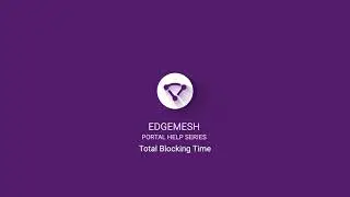 Edgemesh Portal Help Series: Total Blocking Time
