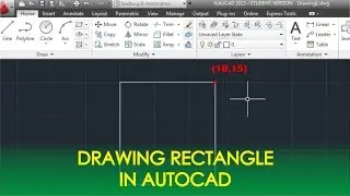 Autocad Basic Tutorial Drawing a Rectangle with Rectangle Command