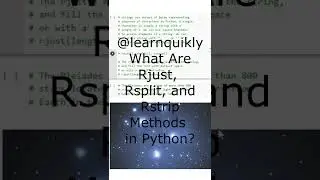 What Are Rjust, Rsplit, and Rstrip Methods in Python? 
