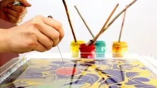 Как рисовать по воде? Техника Эбру. Вытворяшки