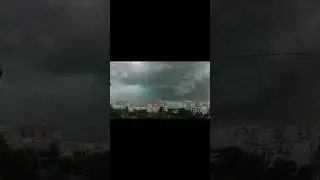Негода в Первомайську, наближення хмар на місто! Гроза, дощ, вітер! 
