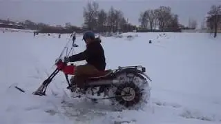 Снегоход-мотоцикл одноколейный из Минска своими руками