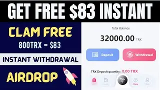GET FREE 83$ INSTANT | INSTANT WITHDRAWAL AIRDROP | NEW CRYPTO AIRDROP 2021 | TRX & ZOIDPAY AIRDROP