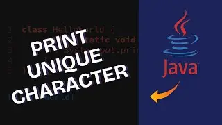 How to Print Unique Characters in Java 2025?