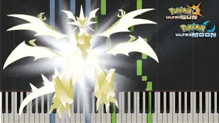 Pokemon Ultra Sun & Ultra Moon - Battle! Ultra Necrozma [Piano Tutorial] (Synthesia)