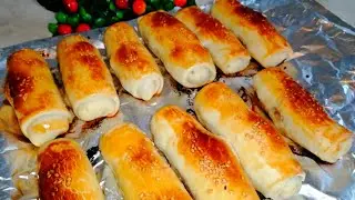 Мука+Вода и Фарш! Мини Самсушки или Трубочки с Мясом😋😋