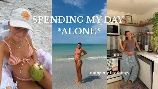 spend the day *alone* & doing my fav things: beach, coffee, pool, chats