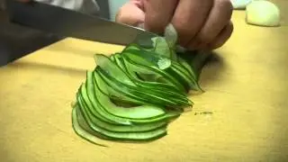 Blindfolded!! Fast and Precise Cutting Skills  - How To Make Sushi Series