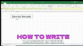 How to Create Barcode in Excel | Barcode in Excel