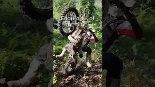 Enduro is one of the most physically demanding sports ever 😵 #enduro #2stroke #wheelie #fail
