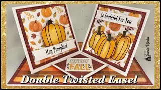 Double Twisted Easel Card Tutorial - A2 Size