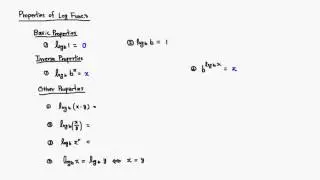 Properties of Logarithmic Functions