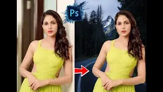 🔥🔥Photoshop Tutorial : How to Change Background Using Channel Quicky Tool Blur Ep 41