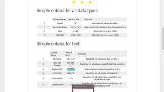 Week 5   Access Queries Video 1   Criteria Examples 1 6