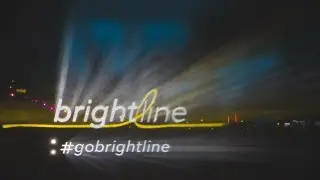 Brightline Rebranding Event - Water Screen Projection