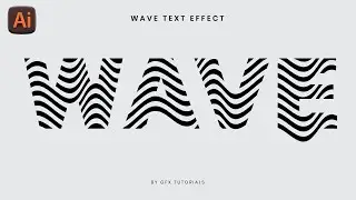 How To Create Wave Text Effect in Adobe Illustrator | Make with Mesh & Transform