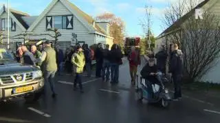 Dordts boerenprotest met bietenrooimachine