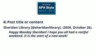 APA Made Easy - Social media
