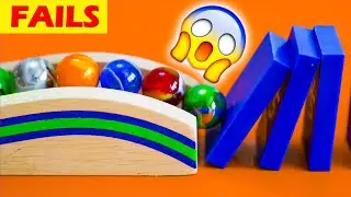 FAIL COMPILATION - AMAZING Domino & Marble Tricks! (ft. Jelle's Marble Runs)