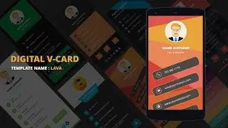 Digital Business Card Template | Digital vCard Template - RedLava