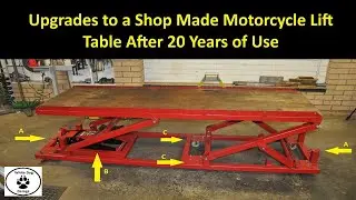 Upgrades to a Shop Made Motorcycle Lift Table After 20 years of Use