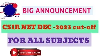 CSIR NET Dec 2023 Cut-off