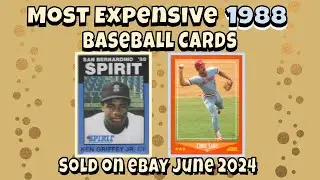 1988 Most Expensive eBay Sales Baseball Cards - June 2024