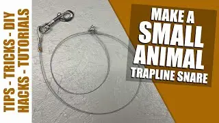 How I make a trapline snare for small animals.