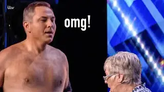 77 YEAR-OLD GRANDMA GETS JUDGE DAVID WALLIAMS UNDRESSED DURING AUDITION! 😆 | 