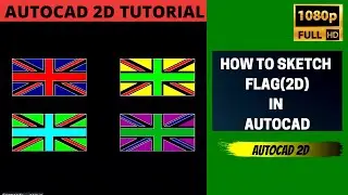 AUTOCAD 2D TUTORIAL|FLAG SKETCH IN AUTOCAD|TAMIL CAD TUTORIALS