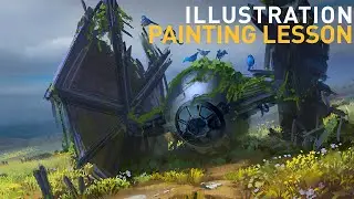 At Home Digital art lesson: painting a Tie fighter