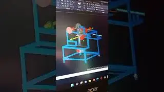 Quad Processing Machine AutoCad 3d Drawing