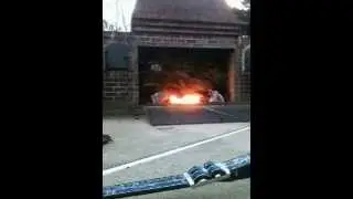 Starting a fire with diesel