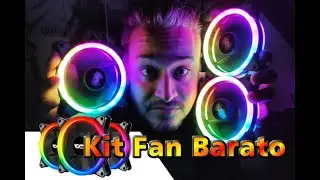 ❄️ Kit FAN Barato RGB com Controle Remoto Aigo 🌈 DarkFlash DR12 PRO  Fan 120mm RGB