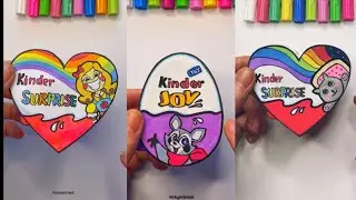DIY Kinder Joy Compilation with Miss Delight, Cat Nyan, Rambley Raccoon / Paper Craft Idea