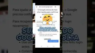 ✅(REVELADO)Como recuperar conta do Google#shorts