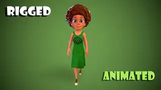 cartoon african girl rigging / 3ds Max 2015