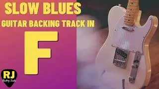 Slow Blues Guitar Backing Track in F