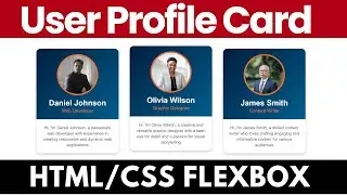 Responsive User Profile Card Design Using HTML And CSS | Profile Page HTML CSS